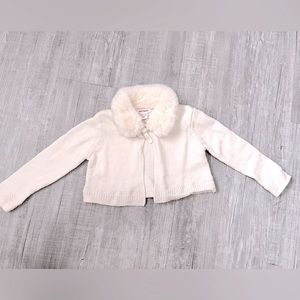 New Faux Fur White Shrug Cardigan